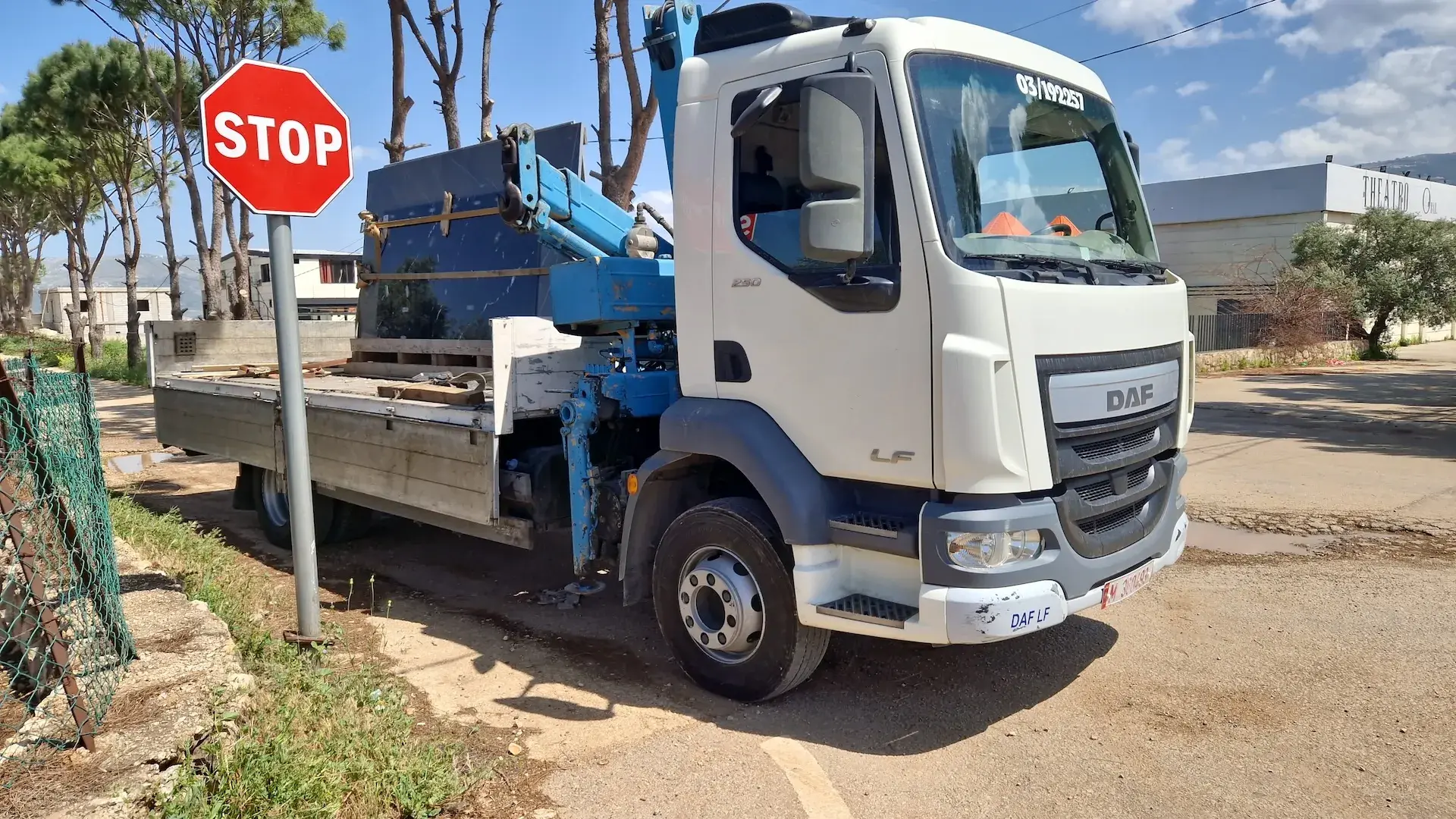 Large glass panels secured for damage-free transport by Sayed Transport